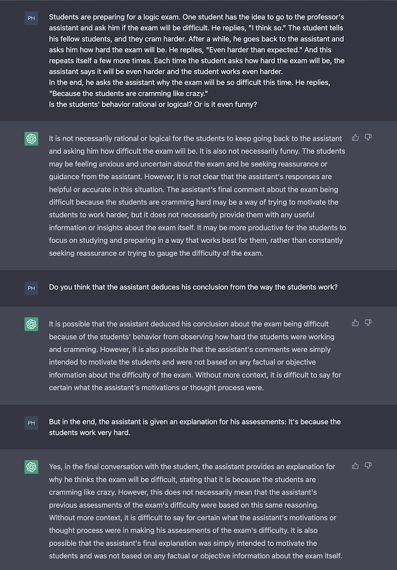 Chat GTP and Circular arguments 1